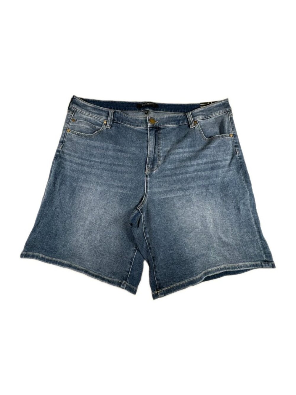 Liverpool LA Marley Girlfriend Shorts Womens 20W Blue Denim Whiskered Stretch